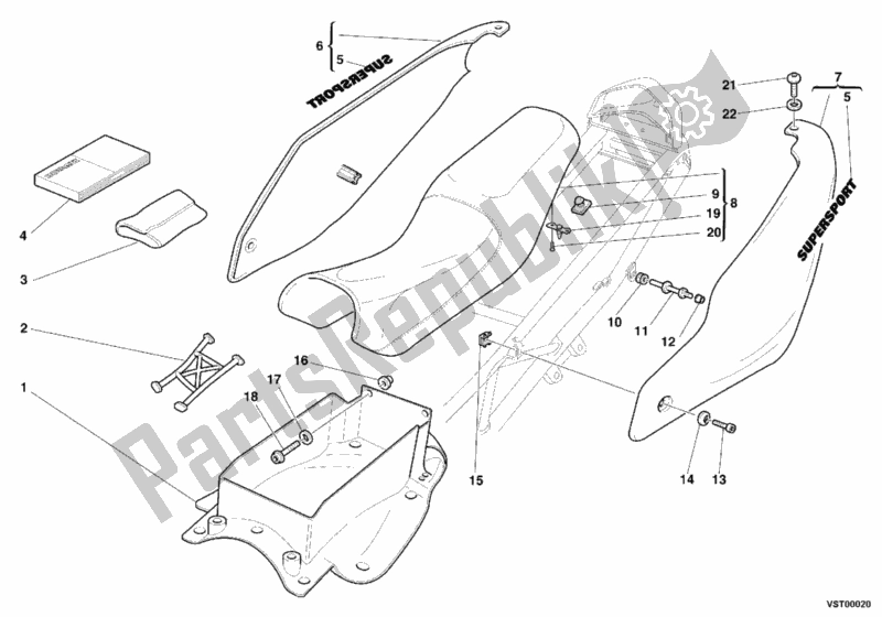Todas las partes para Asiento de Ducati Supersport 900 SS 2000